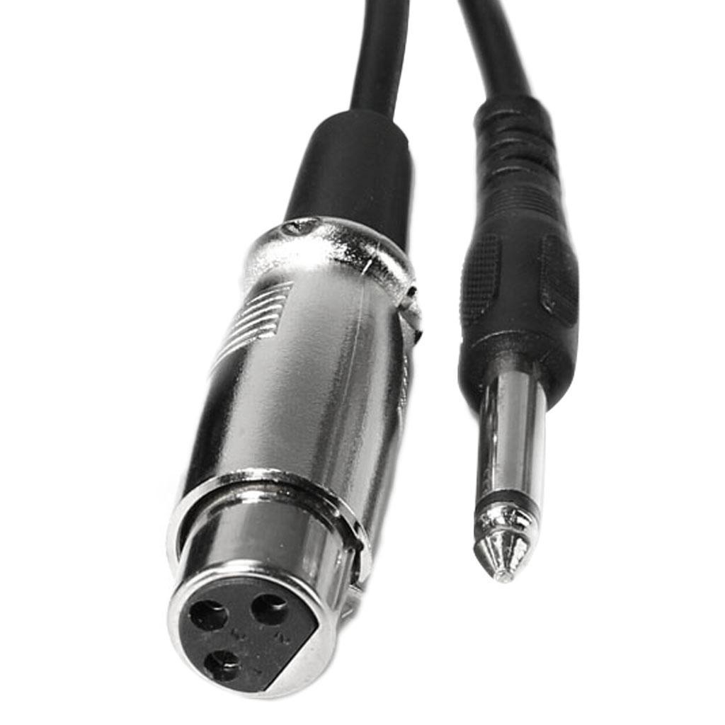 XLR 3P Female Jack to 1/4" 6.3mm Stereo Male Plug Microphone Mic Cable