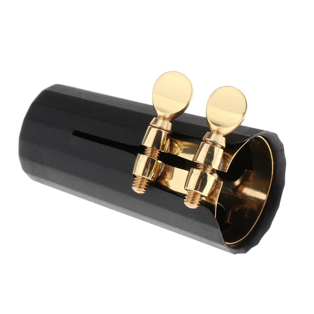 3xSoprano Saxophone Sax Mouthpiece Cap Cover and Copper Ligature Gold-plated
