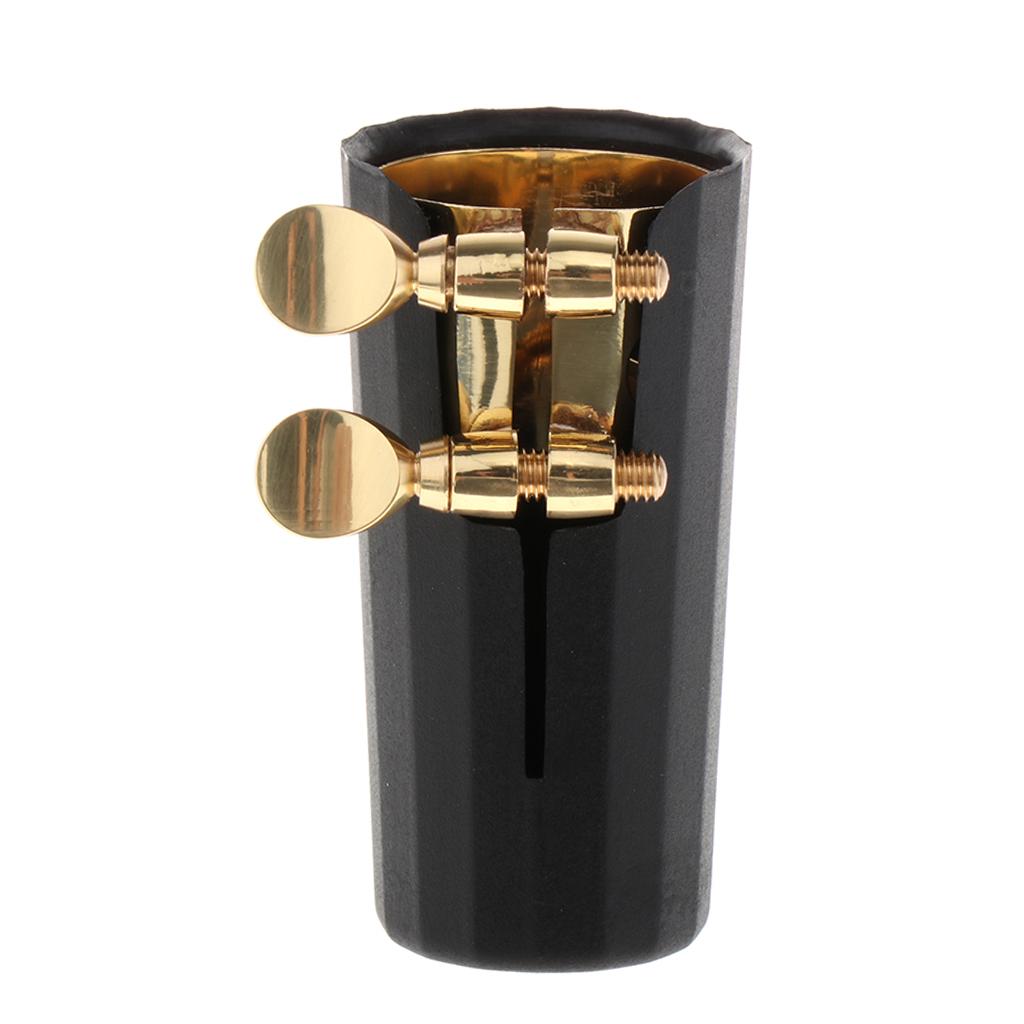Soprano Saxophone Sax Mouthpiece Cap Cover and Copper Ligature Gold-plated