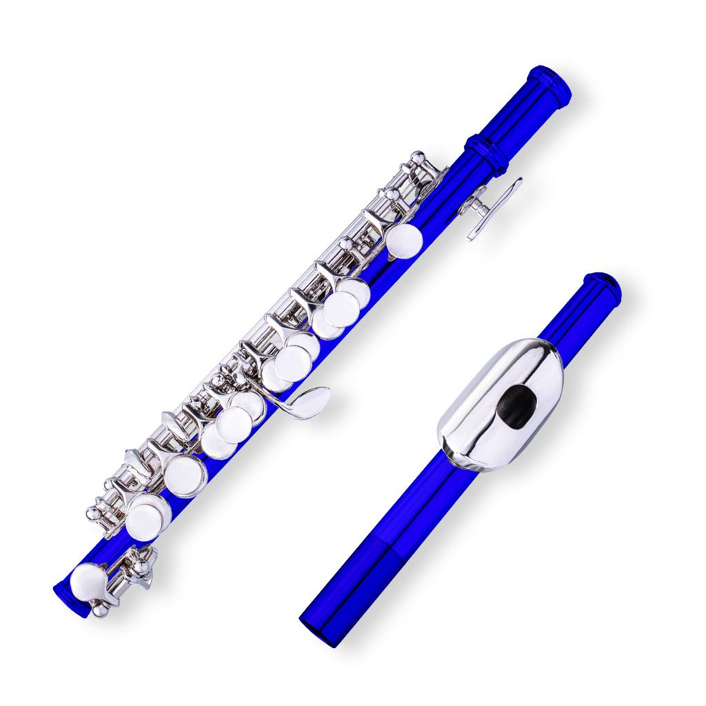 Great Piccolo C Key Nickel Plated Nice Sound and Technique Blue