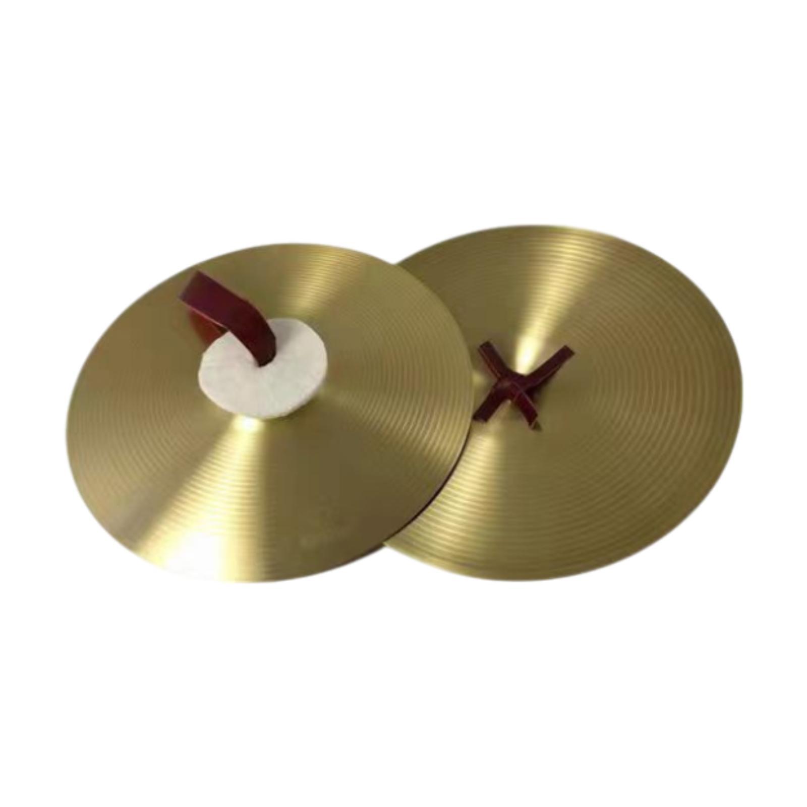 2 Pieces Crash Cymbals Musical Instrument for Professionals Band Performance 18 inch