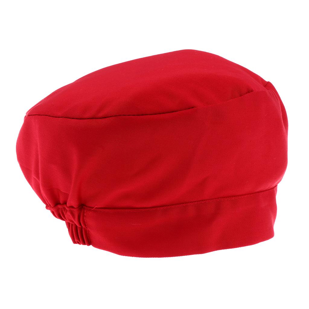 Kitchen Chef Pleated Mushroom Hat Adjustable Elastic Baker Cap Cooking ...