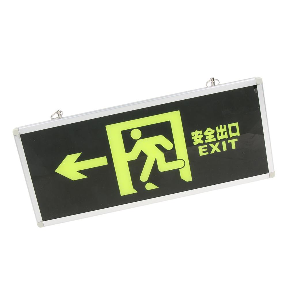 Emergency Self Luminous Safety Sign Evacuation Sign Left