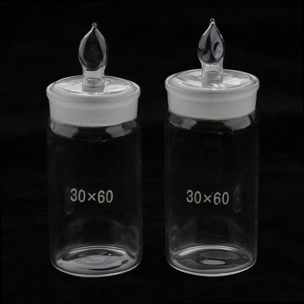 Lab Glass Weighing Bottle Low Form With Cap 9 Sizes eBay