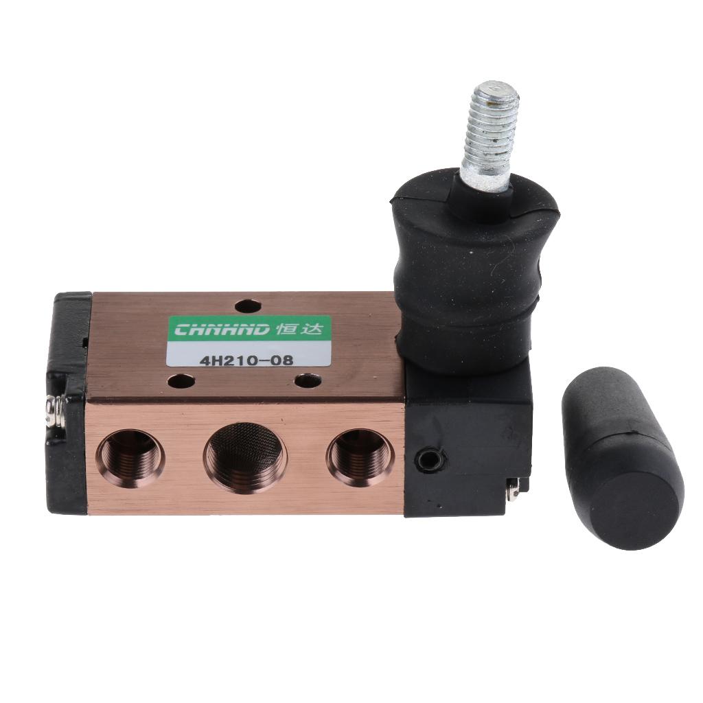 Pneumatic Manual Hand Lever Control Air Valve Toggle Style 5/2 5/3 Way