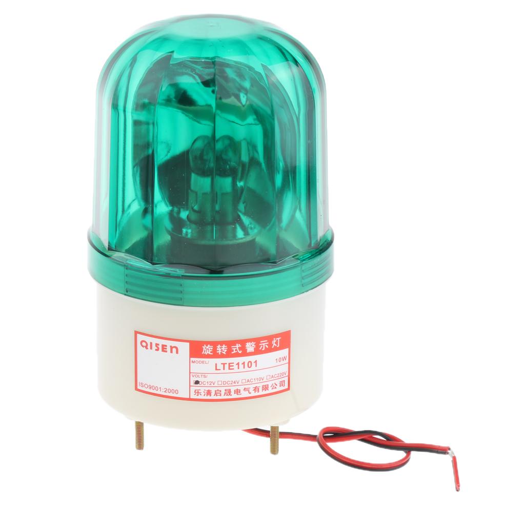 24V LED Rotating Strobe Warning Light Round Signal Beacon Flash Lamp Green