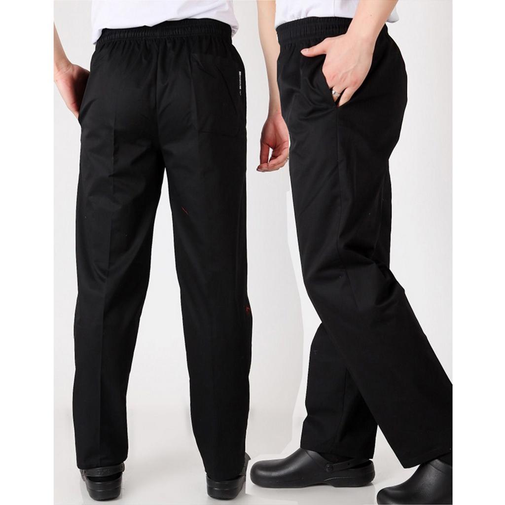 Unisex Chef Work Pants Baggy Trousers Slacks Restaurant Staff Uniform ...