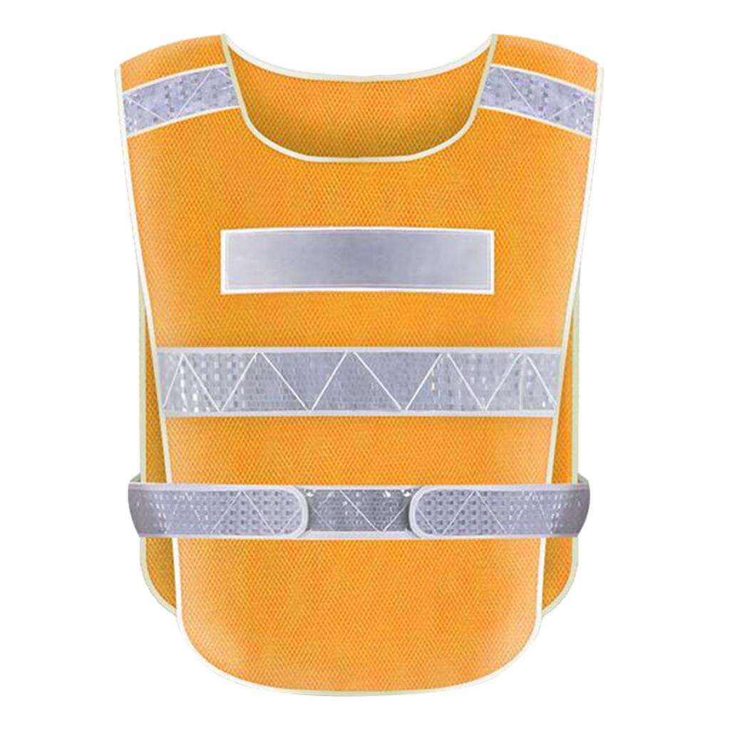 Adjustable Safety Security High Visibility Reflective Vest Outdoor Golden