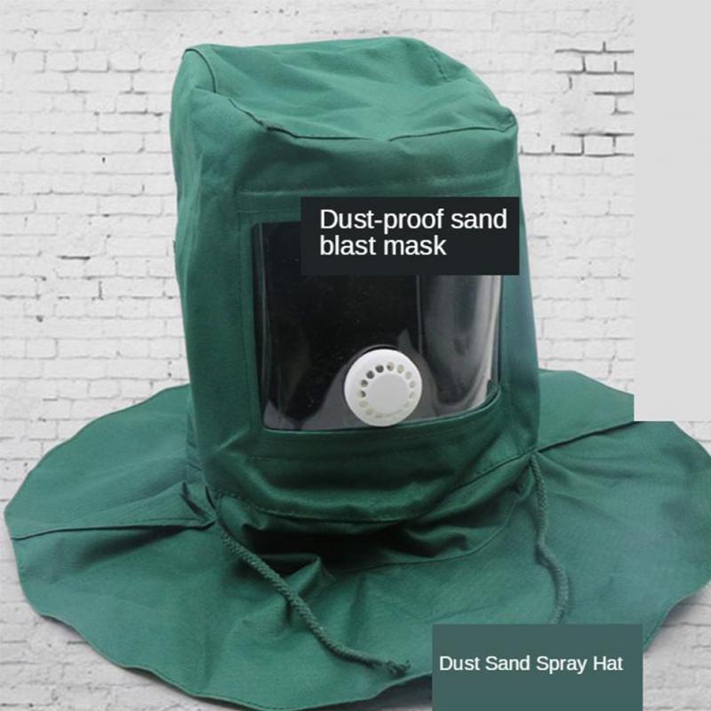 Canvas Industrial Sand Blasting Hood Mask Anti Wind Protective Mask