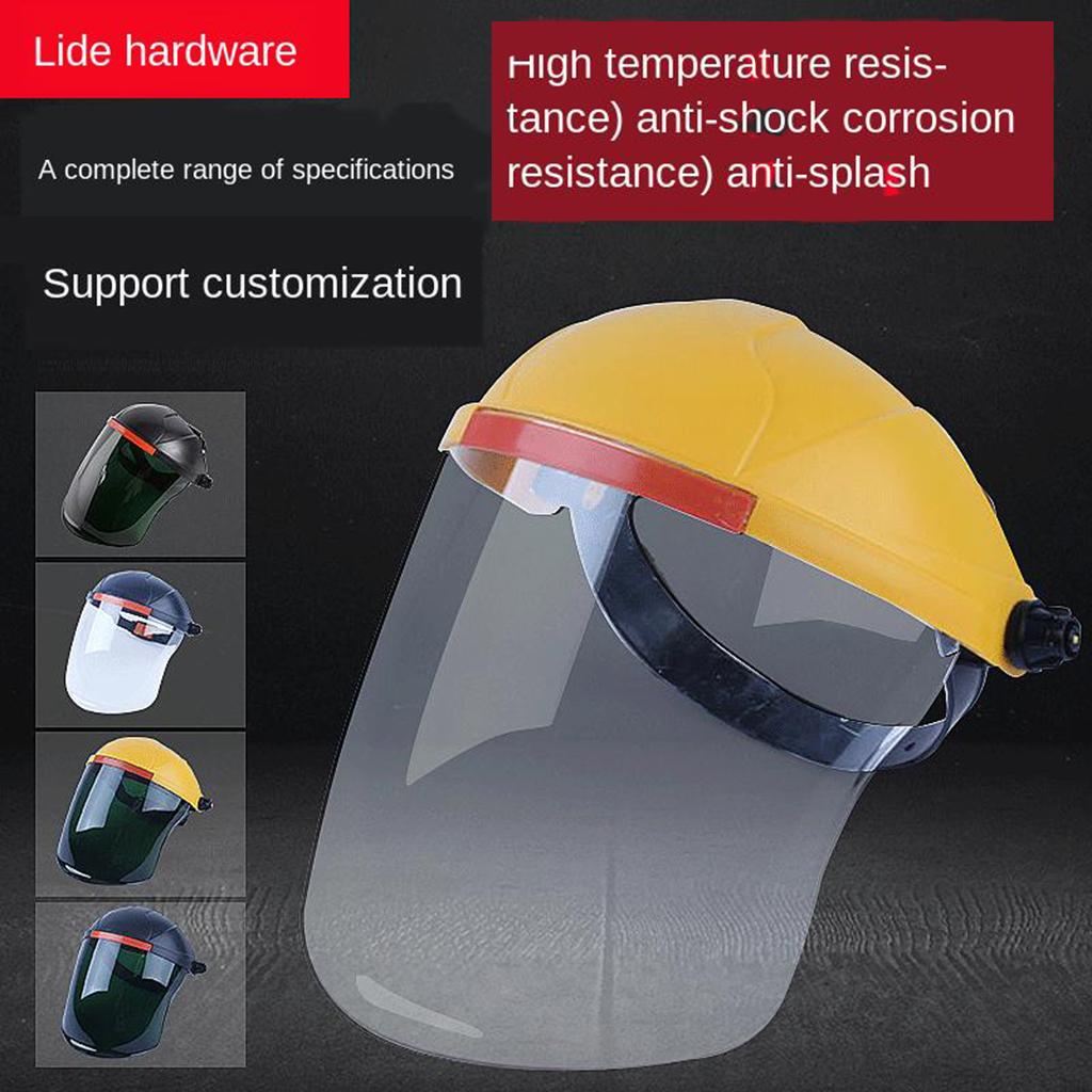 Headdress Safety Welding Face Shield Anti-Dust Splash-Proof yellow+white