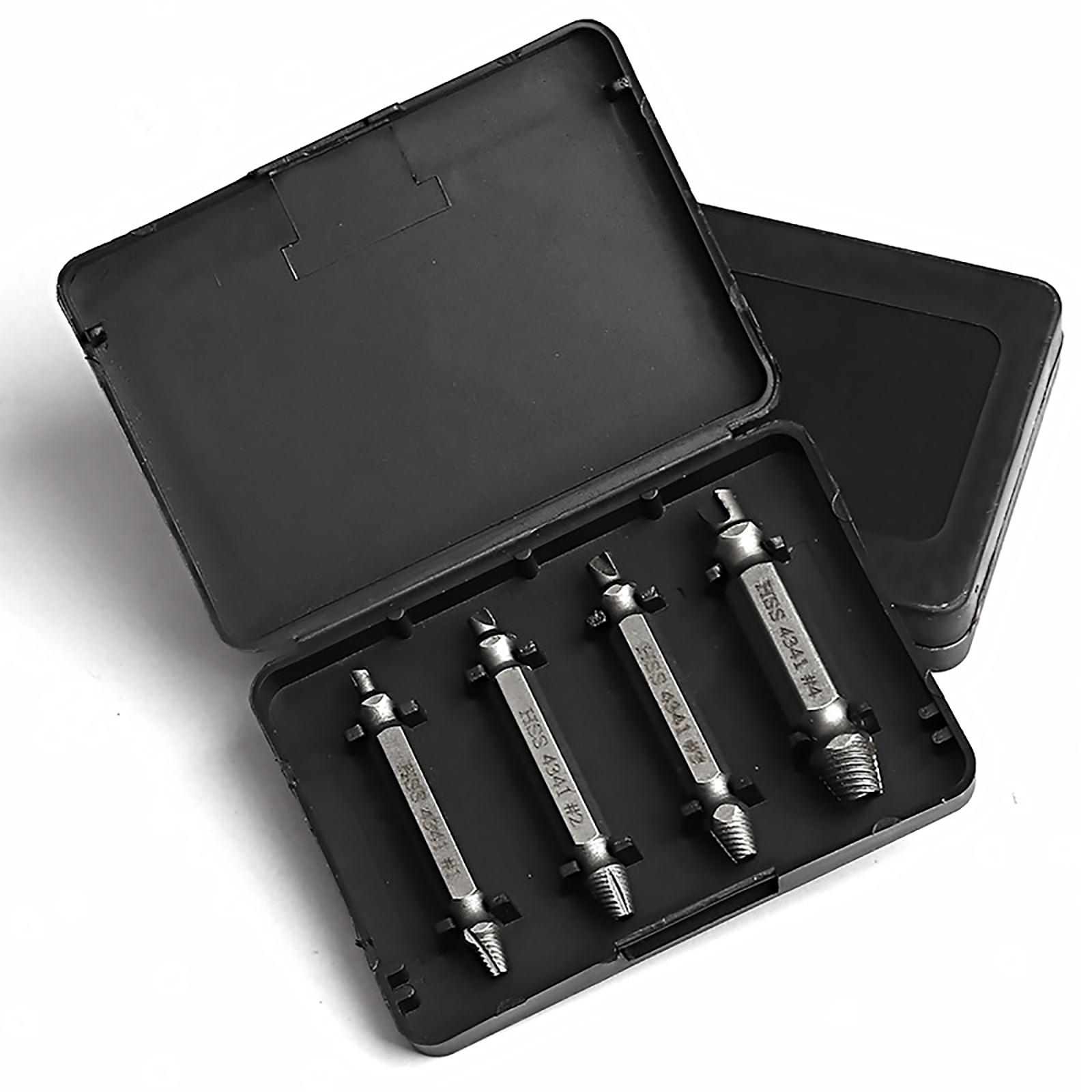 2xDamaged Screw Extractor Drill Bit Set  Damaged Bolt Remover 3106A 4pcs 