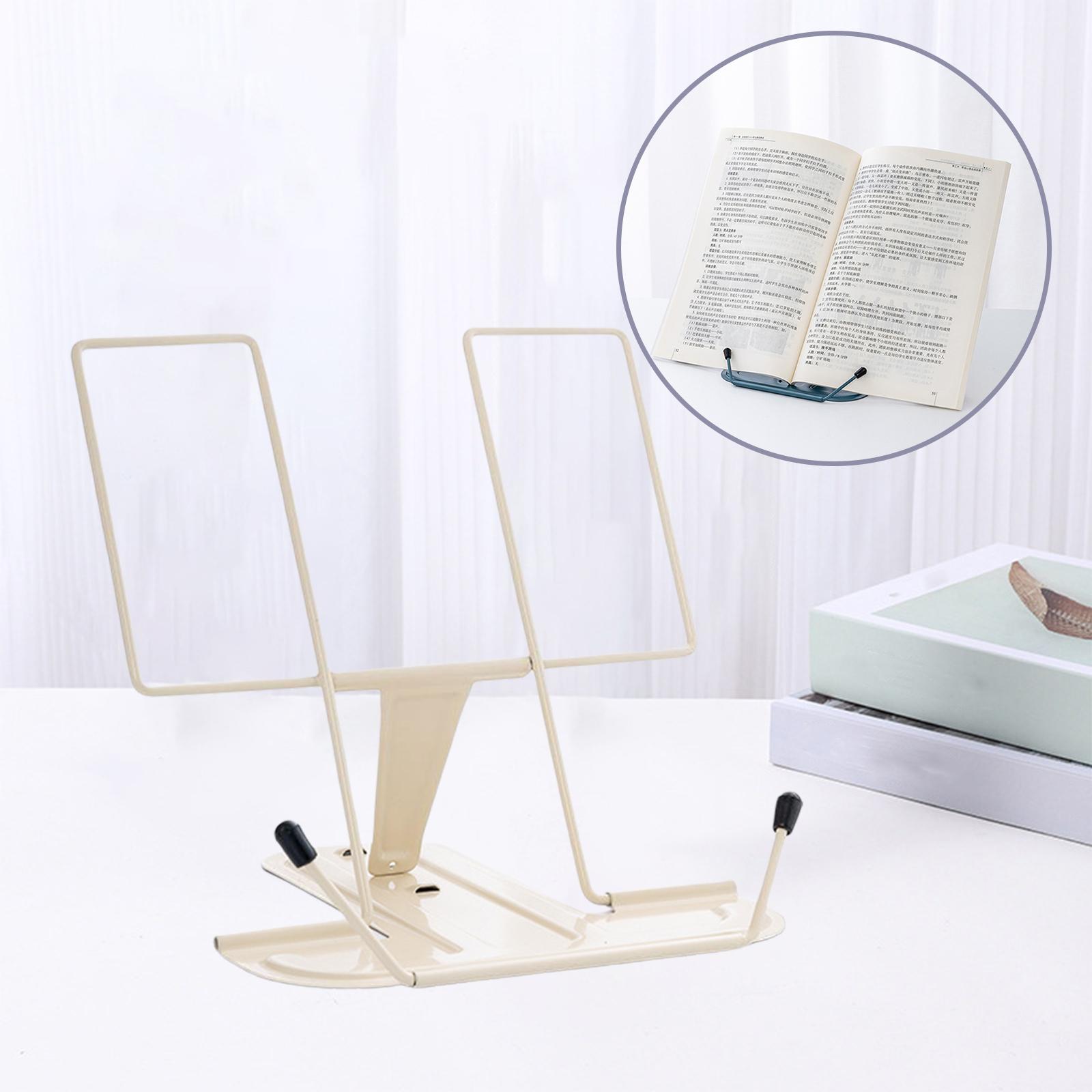 Portable Cookbook Holder Organizer Display Lightweight for Reading Cookbooks White