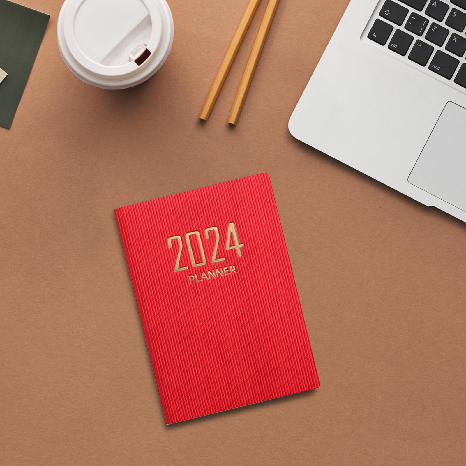 Schedule Notebook Monthly Planner Appointment Calendar Diary Journal Durable Red