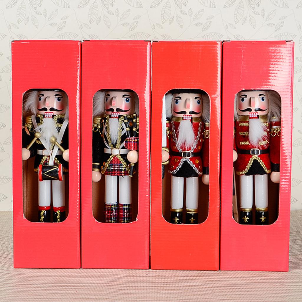 Hand Painted Wooden Solider with Accessories Red