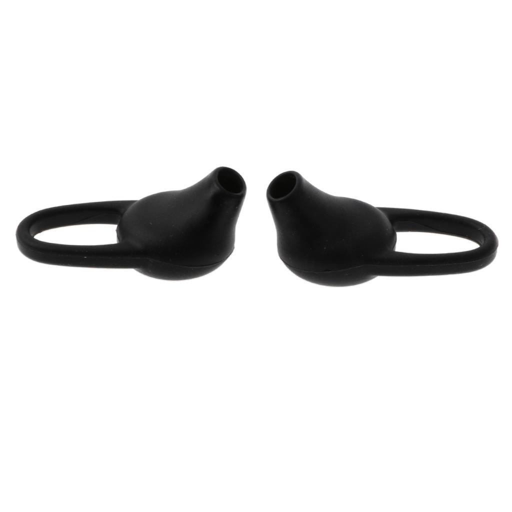 1Pair Universal Silicone Earbuds Eartips Caps For Wireless Earphone Black