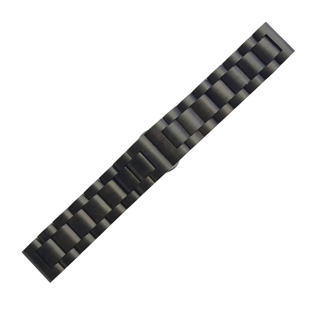 Sandalwood Wristband Watch Band Bracelet Strap Clasp 20mm Black