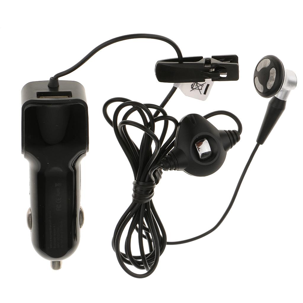 5V 2.1A USB Car Cigarette Lighter Charger Adapter Bluetooth Headset Black