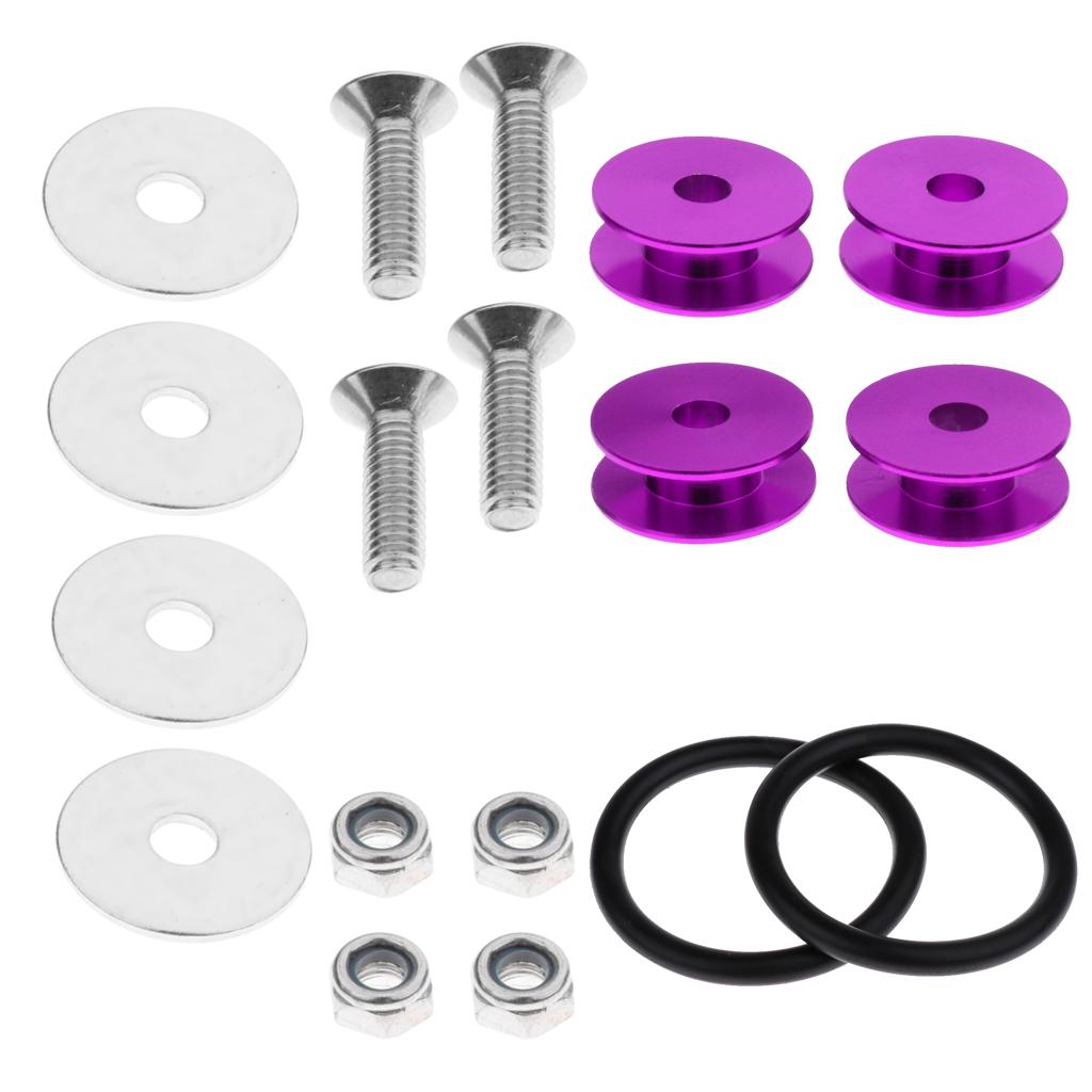 3xCar Quick Release Fastener Bumper Fender Hatch Screws Set  purple