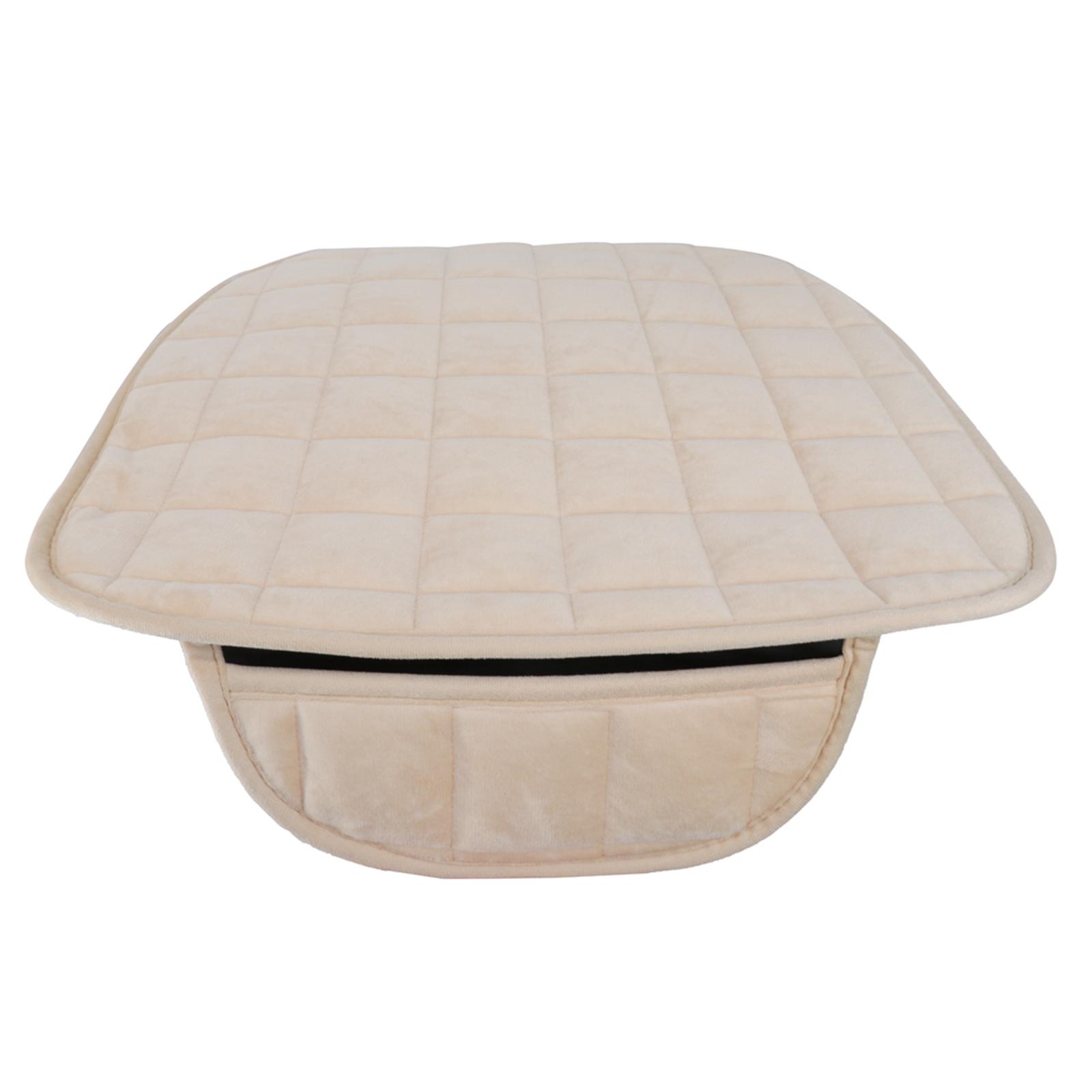 1x Car Seat Winter Anti Slip Cushion Soft Breathable Seat Cover Supplies Beige