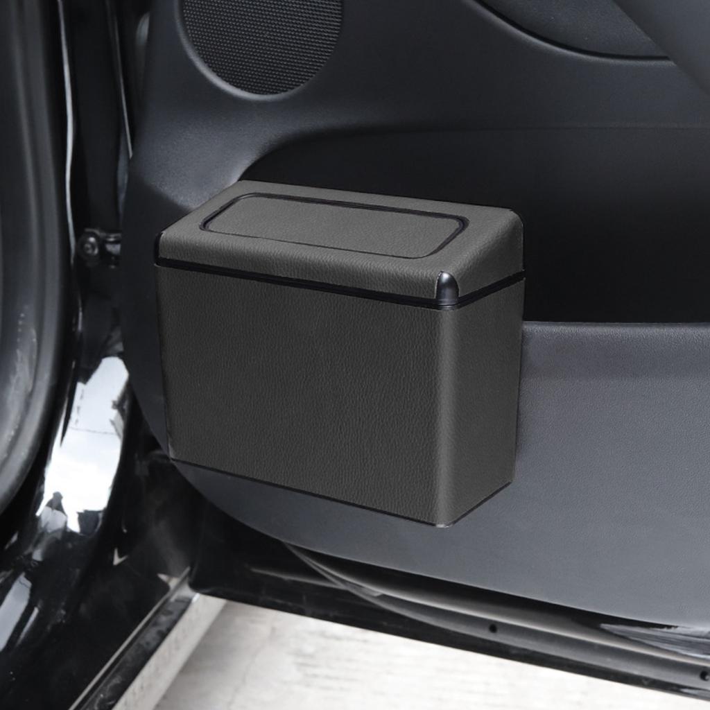 Car Trash Can Car Accessories Large Capacity Small Garbage Can  Black