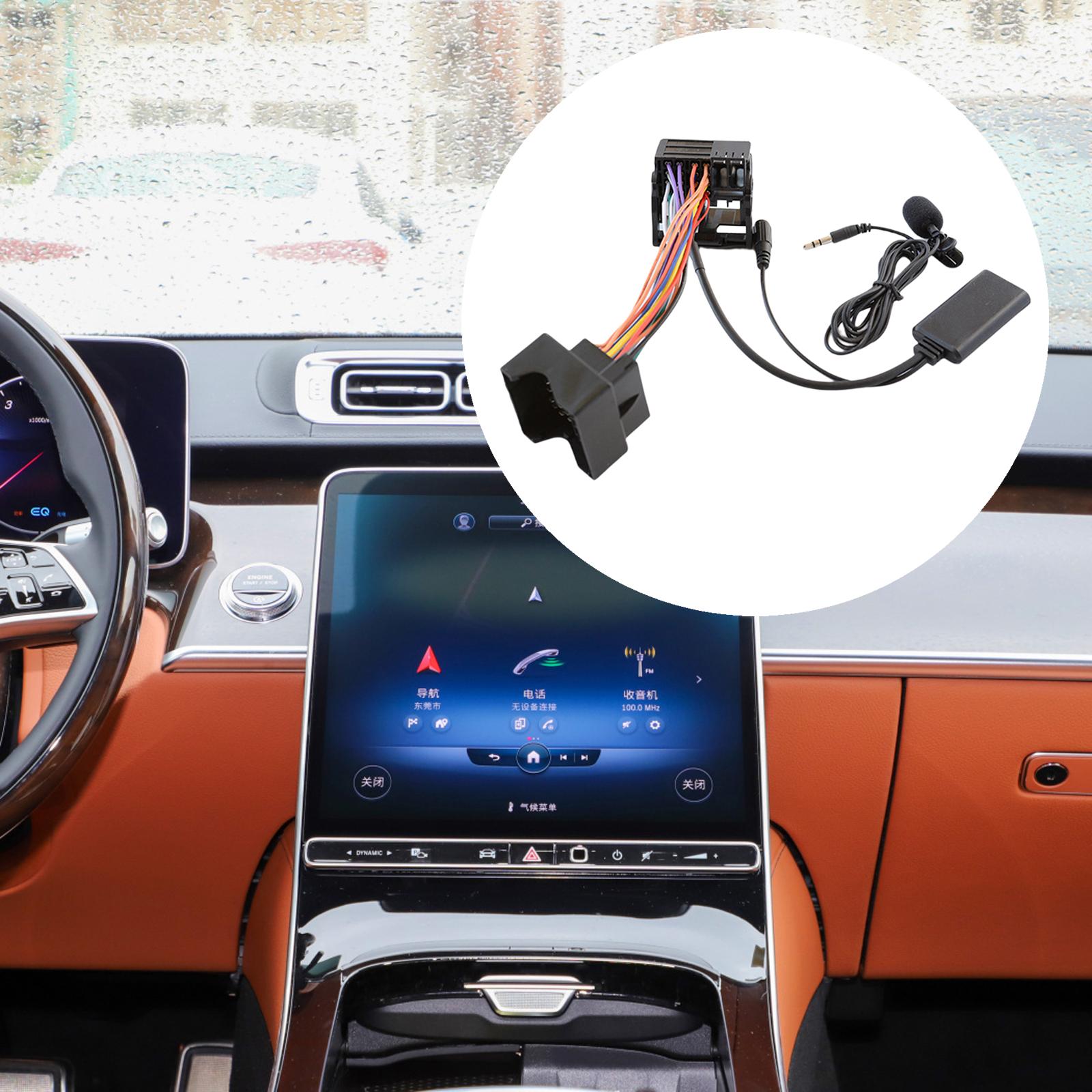 Car Bluetooth Audio Cable Adapter Mic for W203 W221 R230