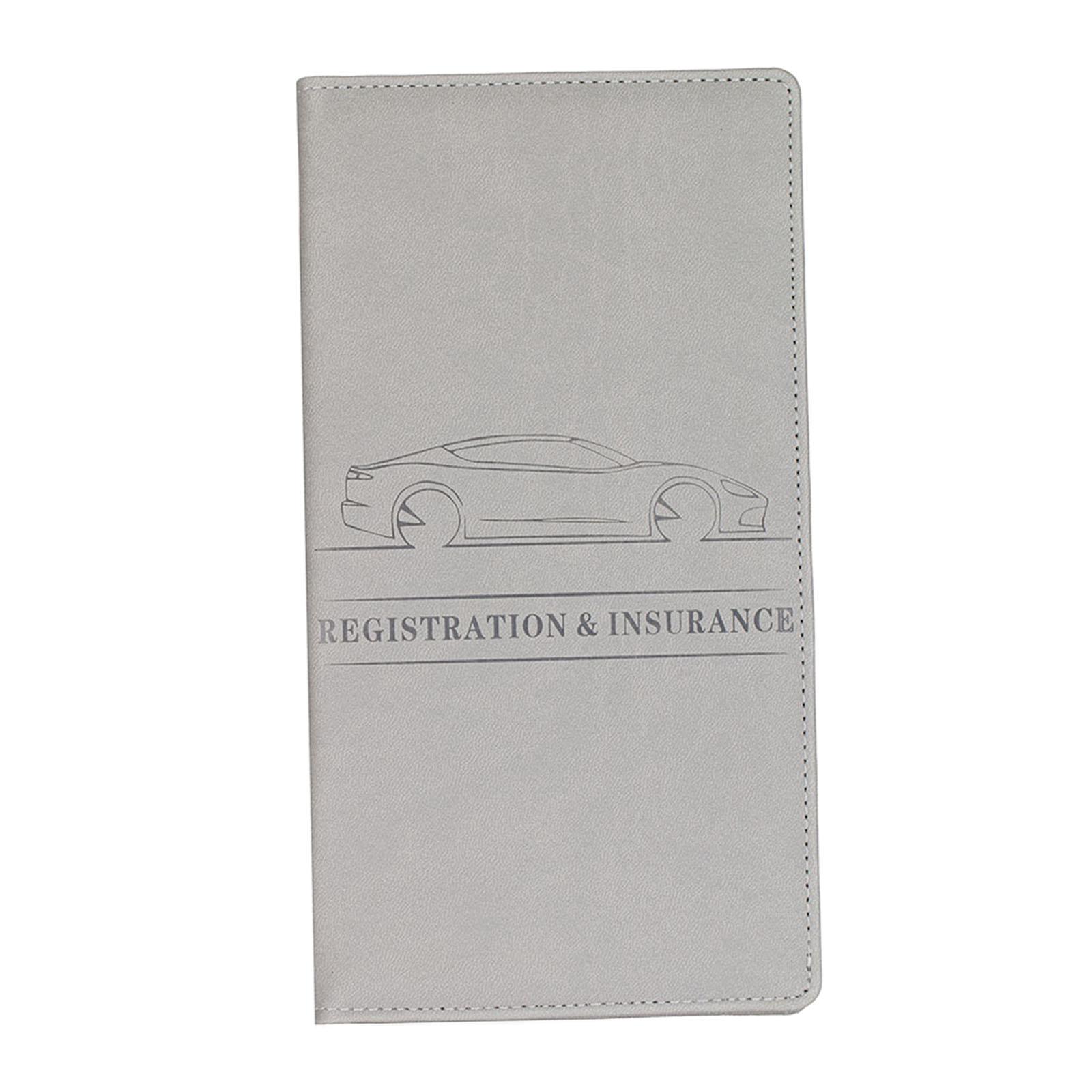 Unisex Car Registration and Insurance Holder Card Holder for Boys Gray