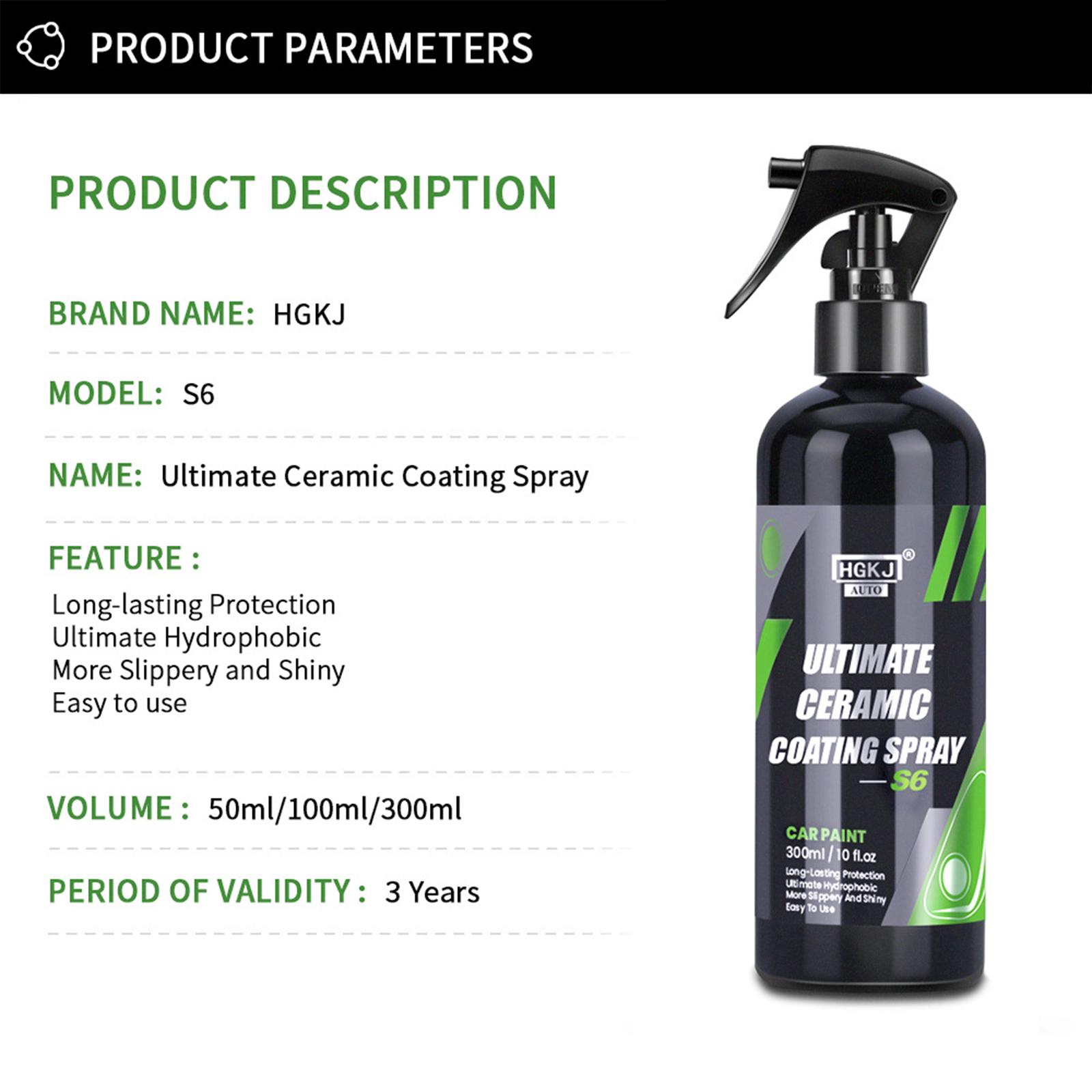 Liquid Cars Ceramic Coating Spray Anti Scratch Waterproof Protection 50ML