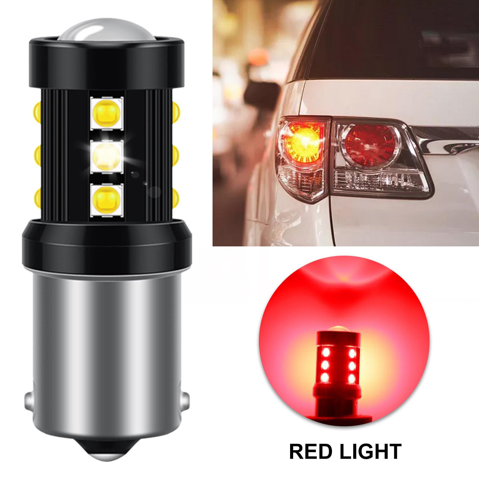 Auto LED Bulb Reverse Light Super Bright Side Marker car Red 1156 BA15S
