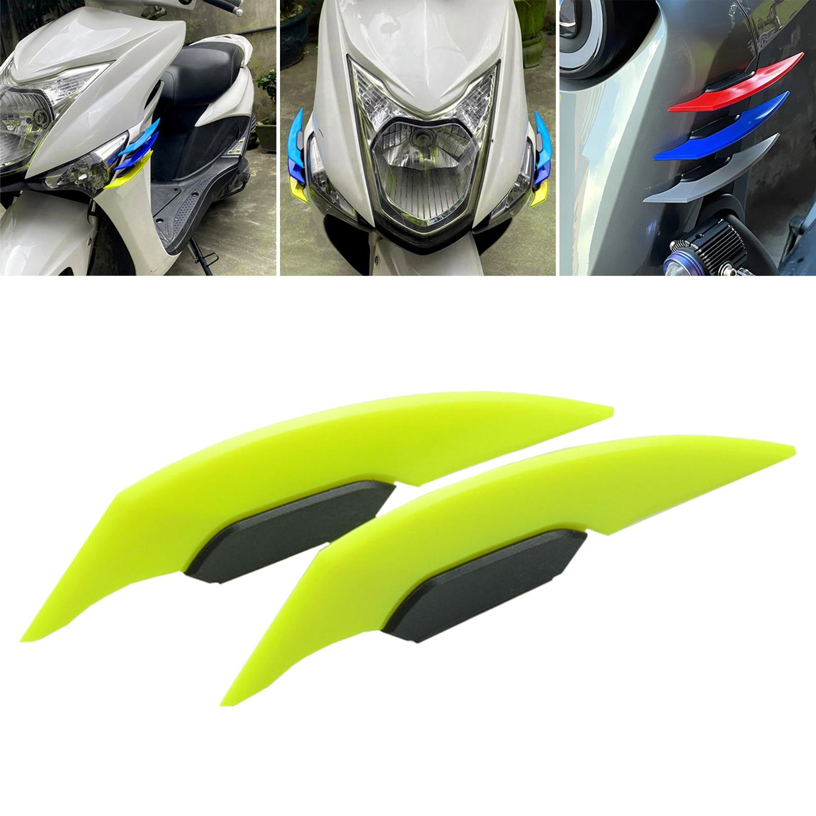 Motorcycle Winglet Aerodynamic Spoiler Wing Fit for Electric Motorcycles Yellow