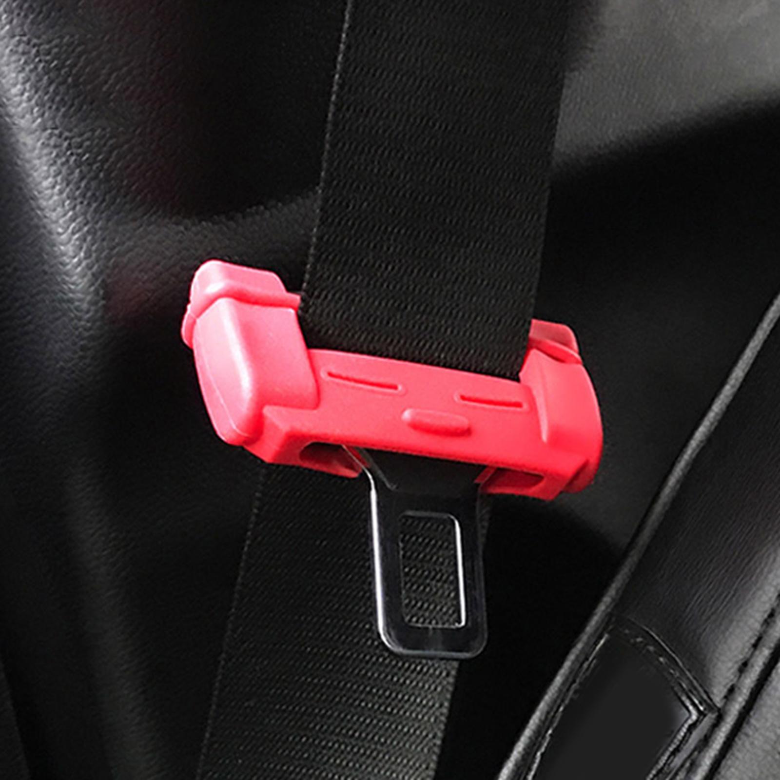 Car Belt Buckle Cover Anti Scratch Interior Accessories Red