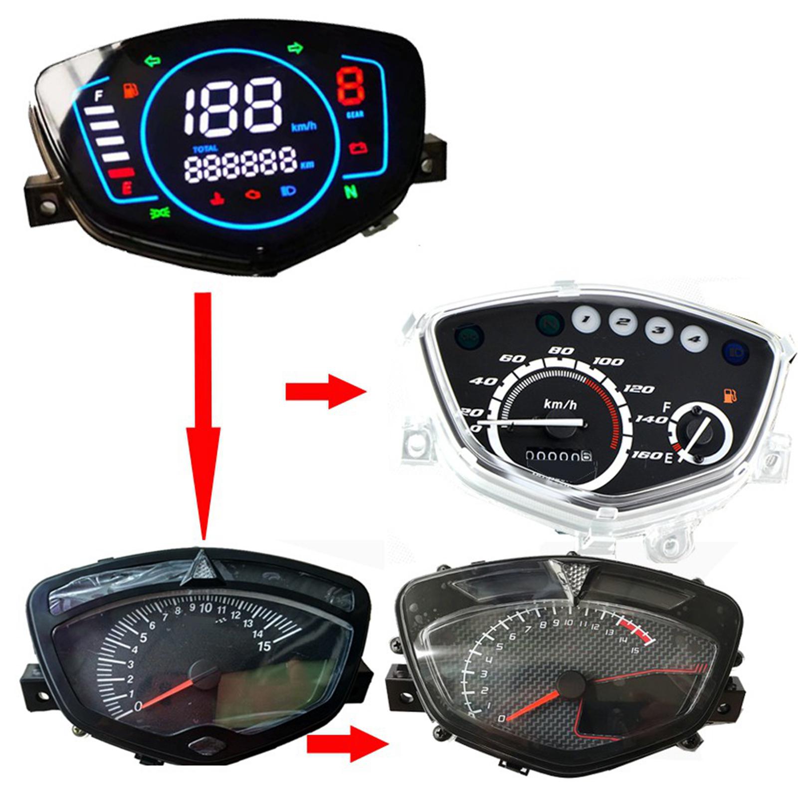 LED Digital Speedometer Tachometer Electronic for Yamaha LC 135 Durable White