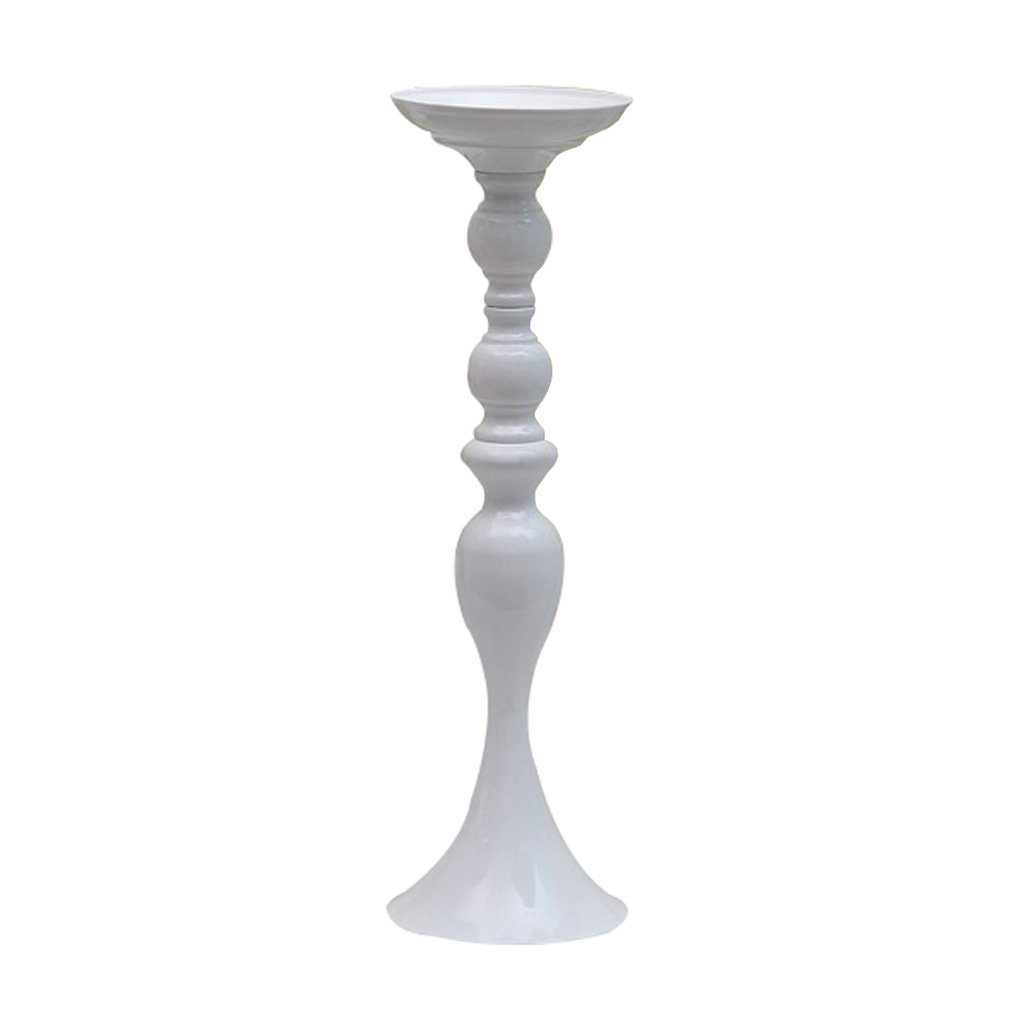 Long Stand Metal Candle Tea Light Holder Candlestick Flower Vase White-L