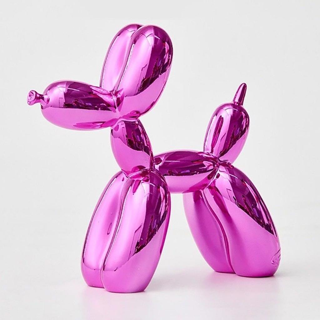 Stehende Ballon Hund Figur Dekofigur Hundefigur Keramikfigur Dekoration