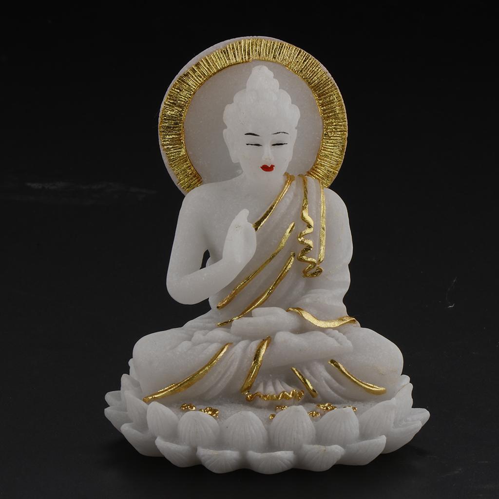 Resin Southeast Asian Buddha Statues Ornaments  White