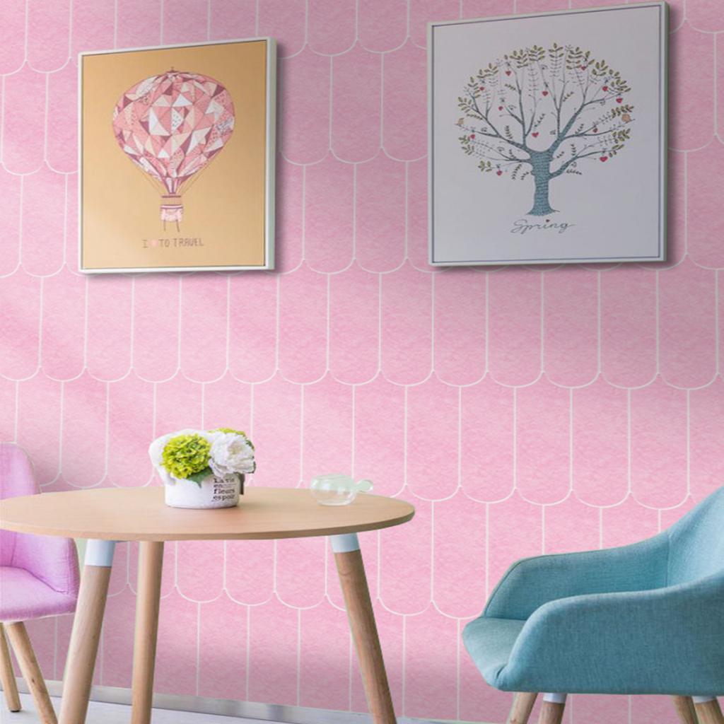 PVC Wall Sticker Waterproof  Wallpaper for Living Room Bedroom Pink