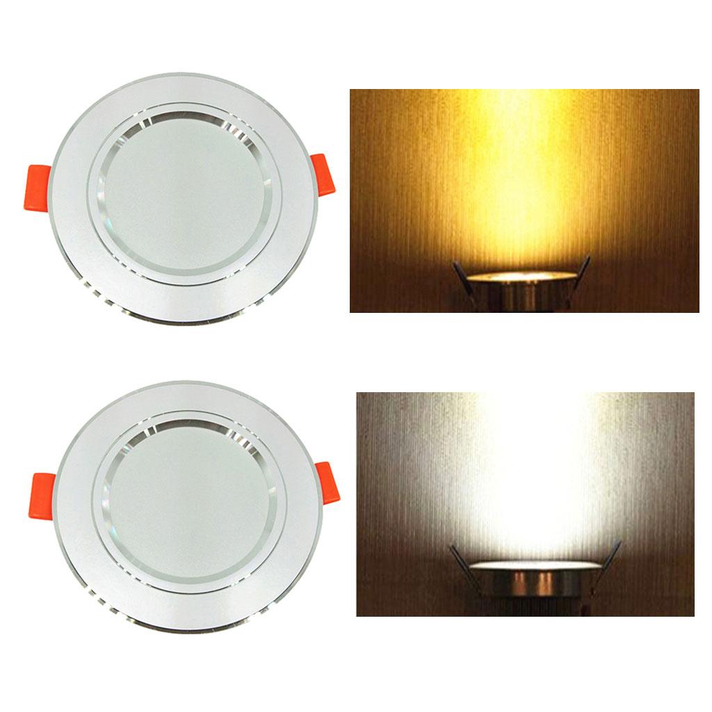 Recessed LED Ceiling Light  220-240V with Siliver  Line Warm White