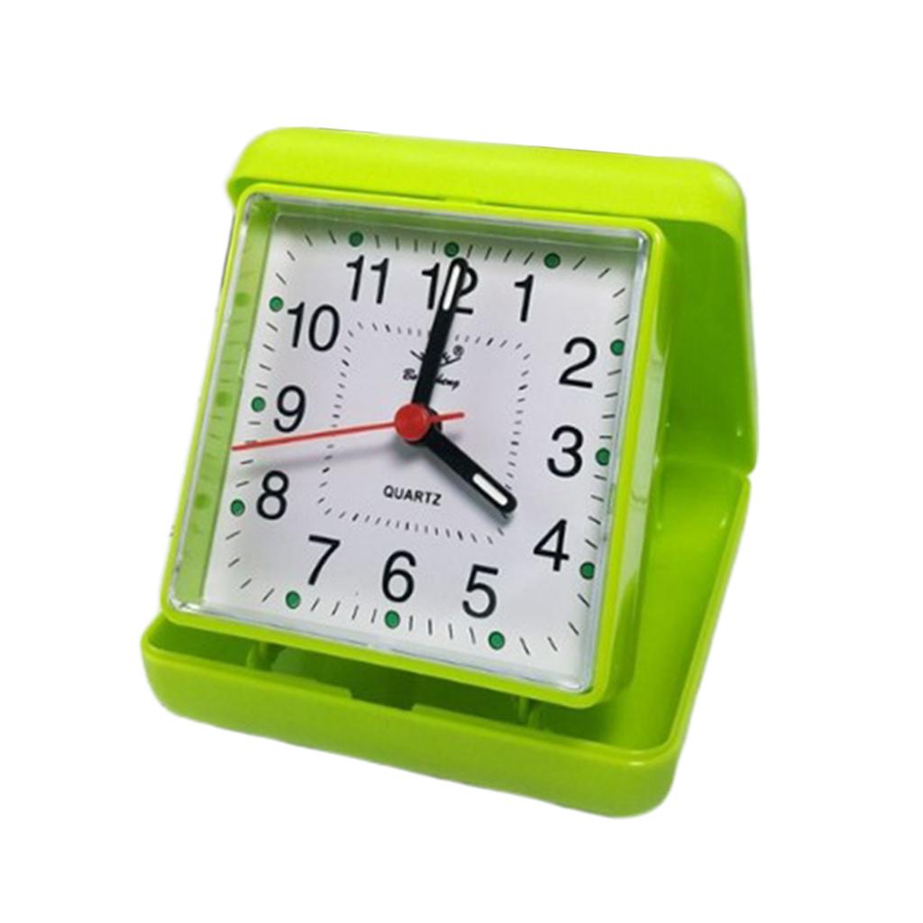 Mini Battery Travel Alarm Clock Classic Simple Square Mini Alarm-Clock Green