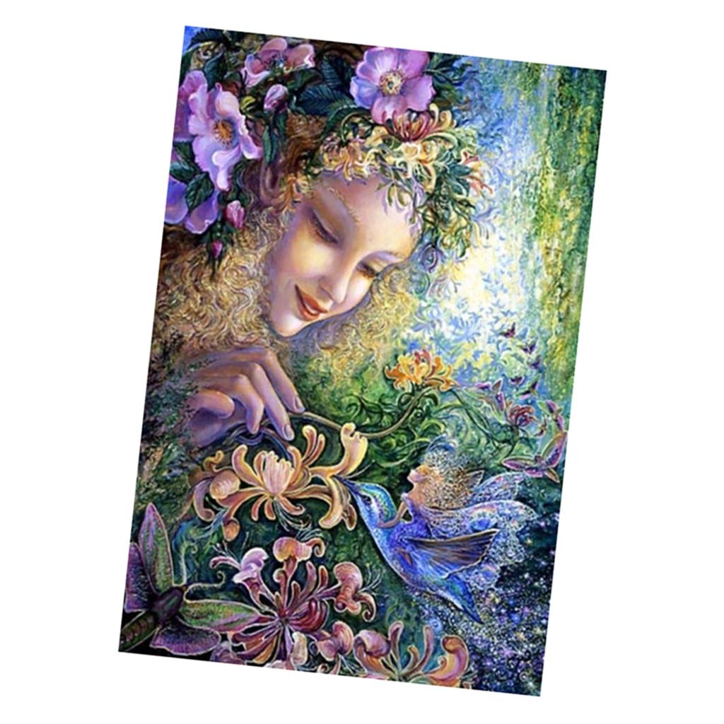 5D DIY Diamond Painting Horse Cross Stitch Embroidery Picture Flower Fairy