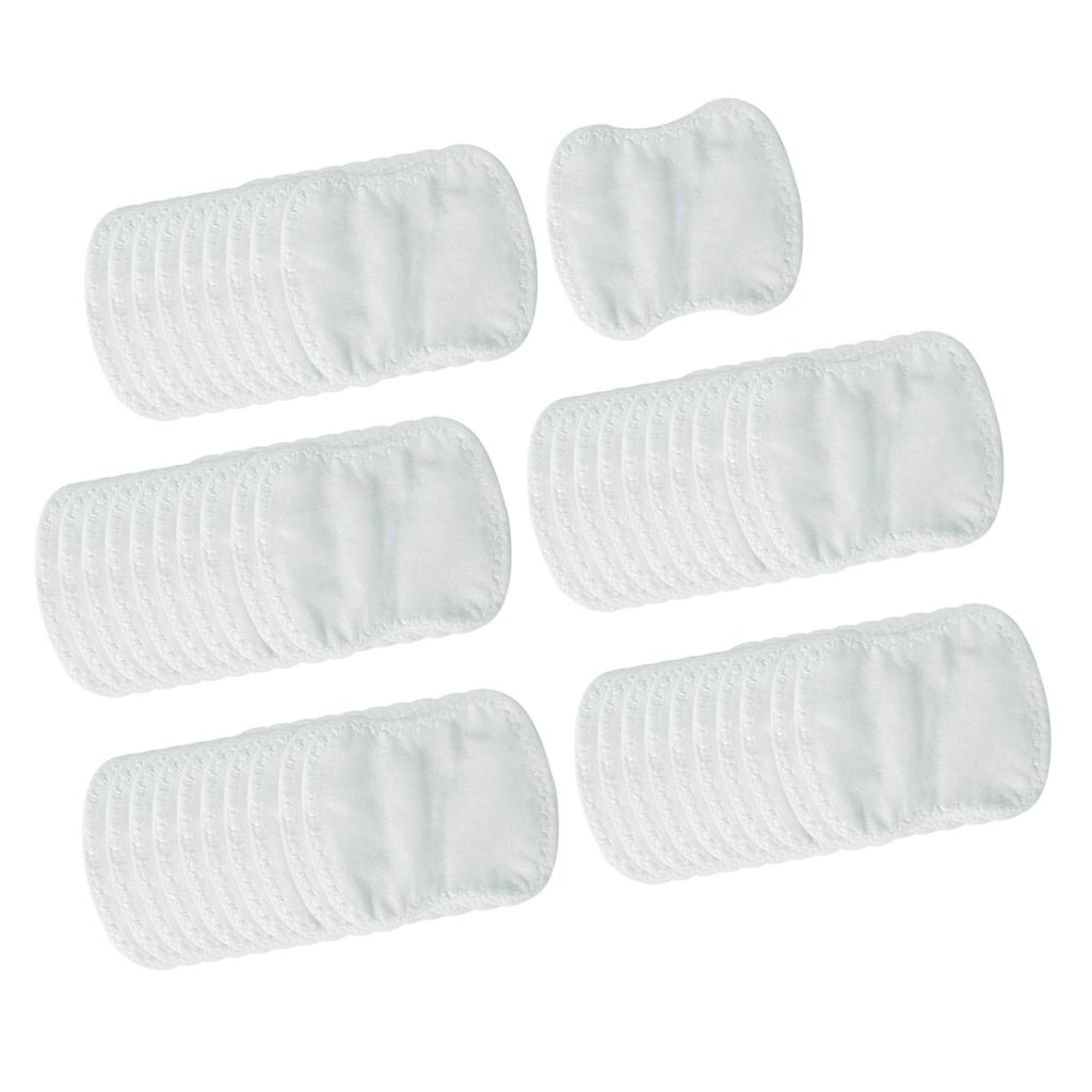 50x Disposable Face Mask Pad 3 Layer Breathable Mask Replacement Pad White