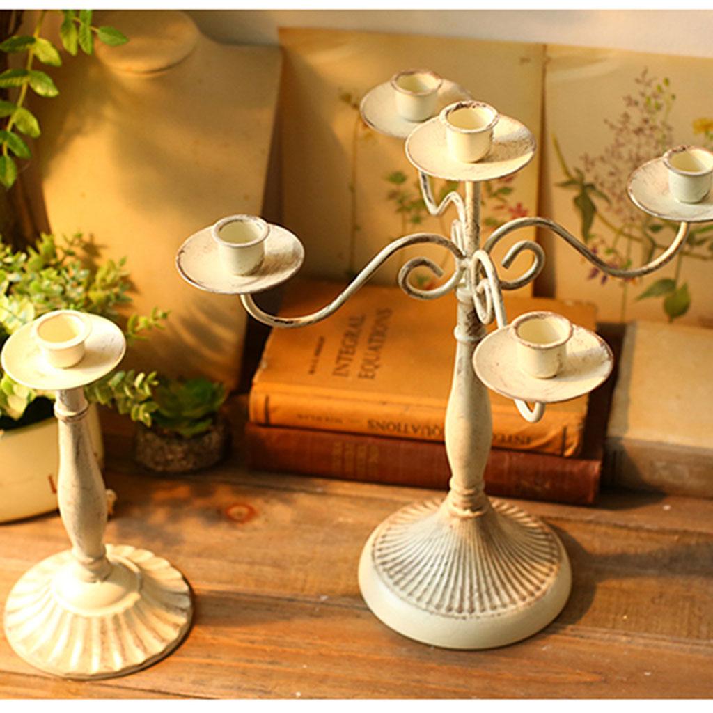 Metal Candle Holder Candlestick Vintage Style Home Decoration 1-Candle