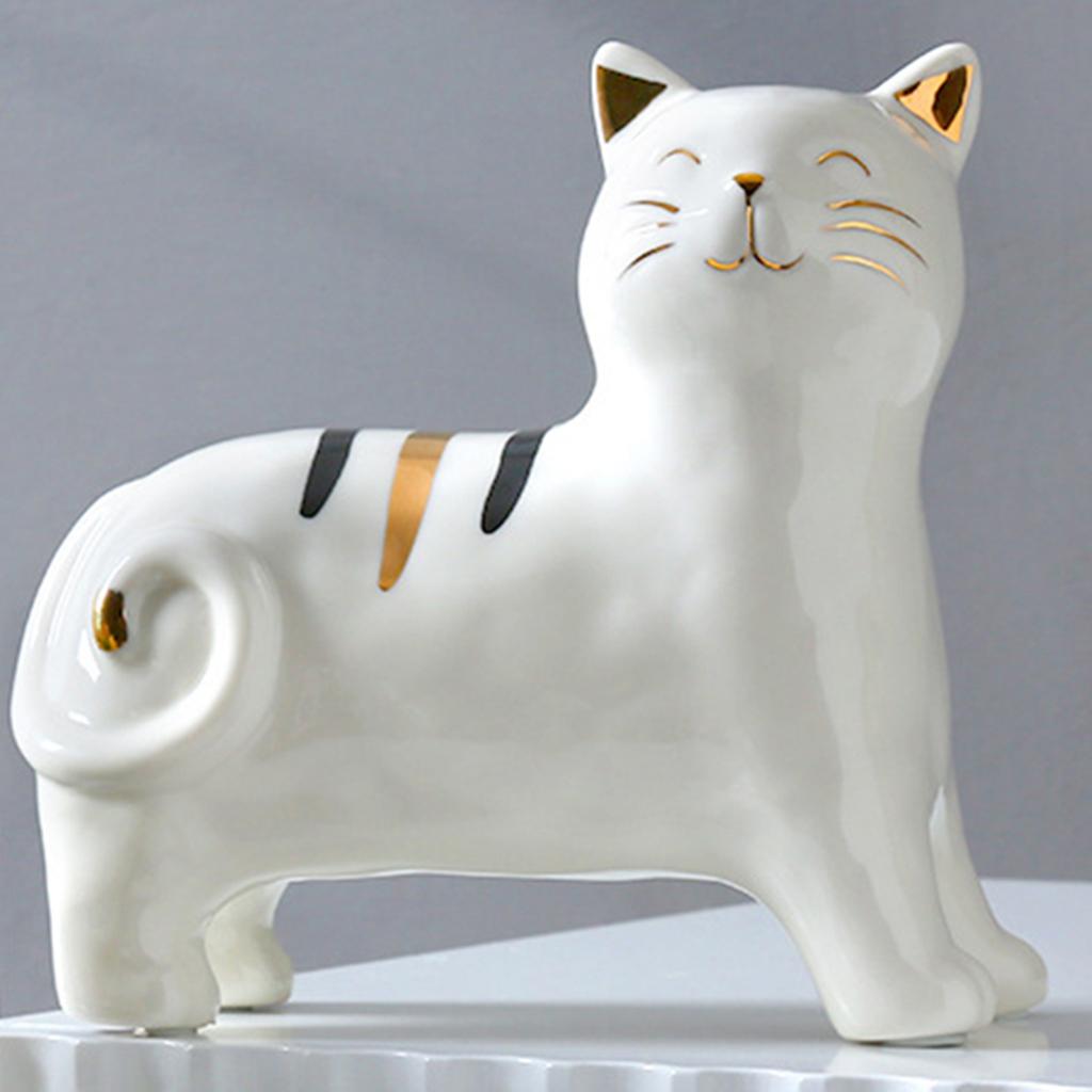 Funny Figurine Collectible Statue Tabletop Sculpture Shelf Ornament Cat