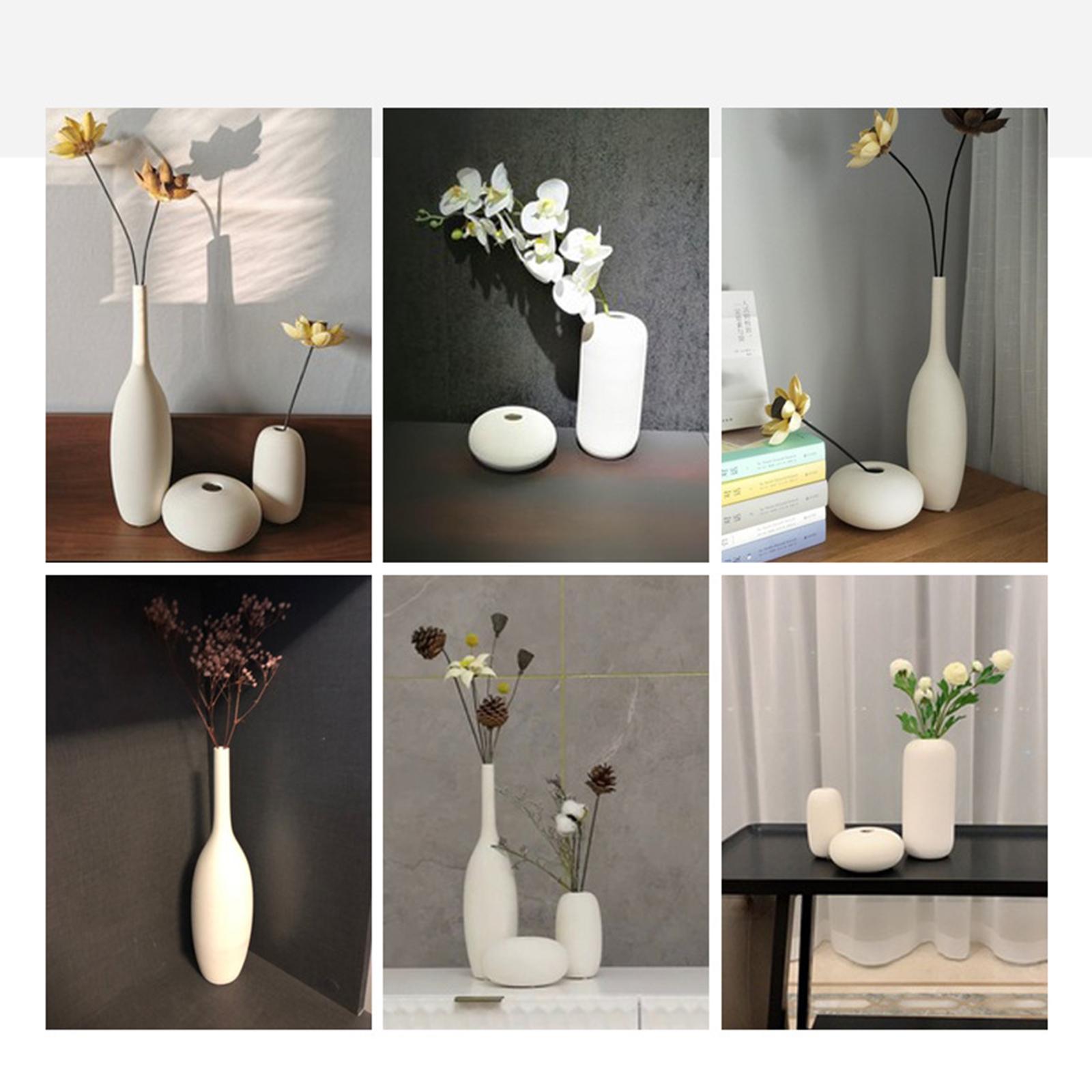 Minimalism Flower Vase Zen Bud Plant Pots Tabletop Sculpture 15.5x7.5cm