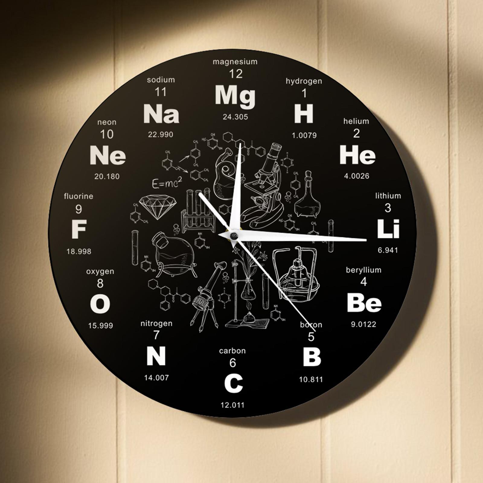Wall Clock Quartz Clocks Novelty Kids Living Room Home Chemistry