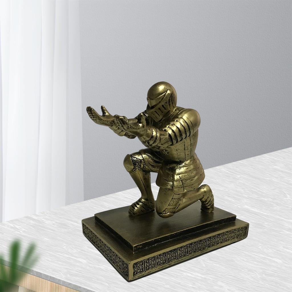 Knight Pen Holder Desk Organizers Fountain Pen Stand Display School Bronze