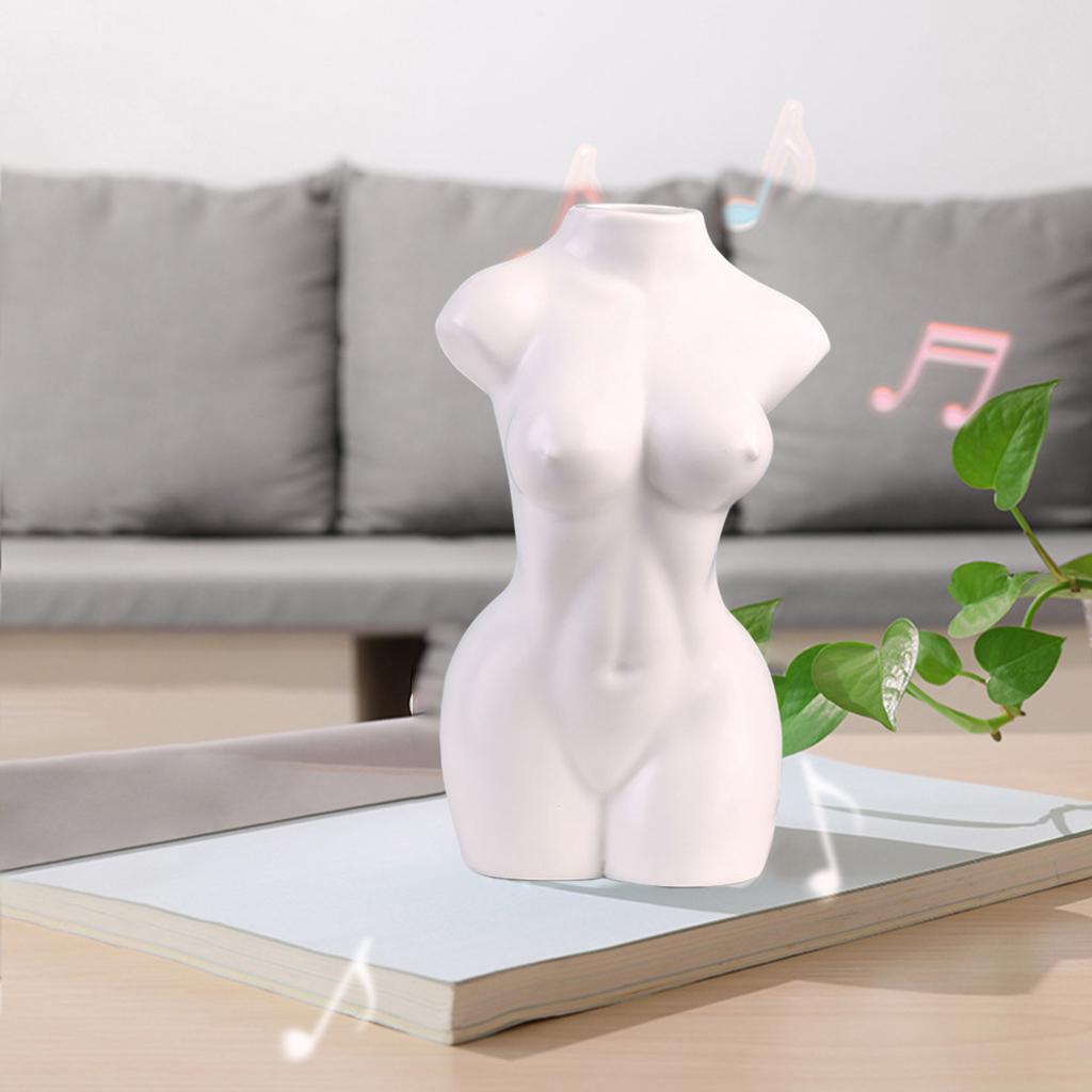 Female Body Body Vase Creative Statue Nordic Living Room Cafe Cabinet Decor white