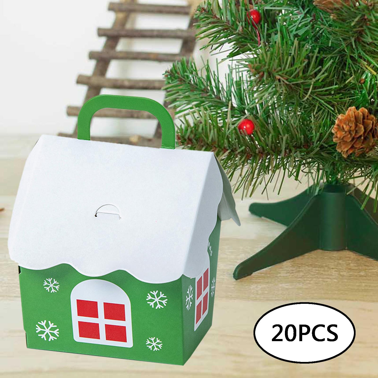 20 Pcs Gift Boxes Christmas Bag Wedding Party Supplies Birthdays Party Favor Green