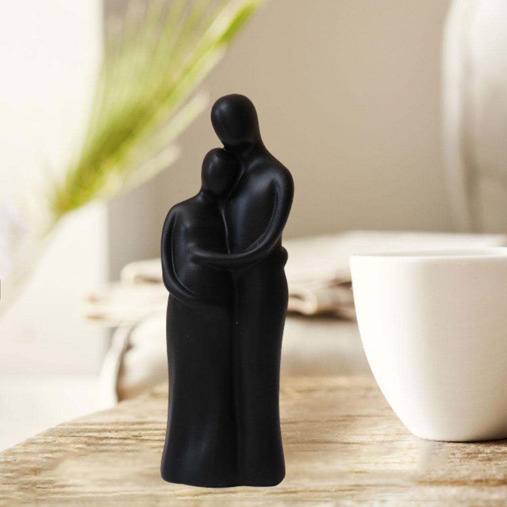 Resin Family Couple Figurine Sculpture Desktop Decoration Pregnancy Black