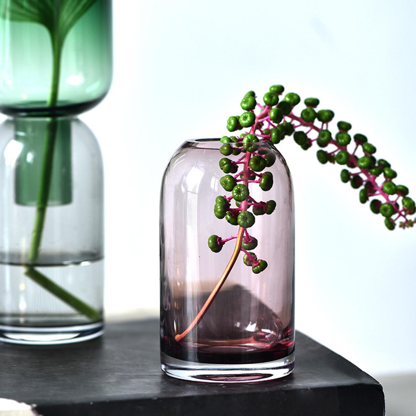 Minimalist Colorful Glass Vases Home Hand Vase Pot Room Flower Green purple