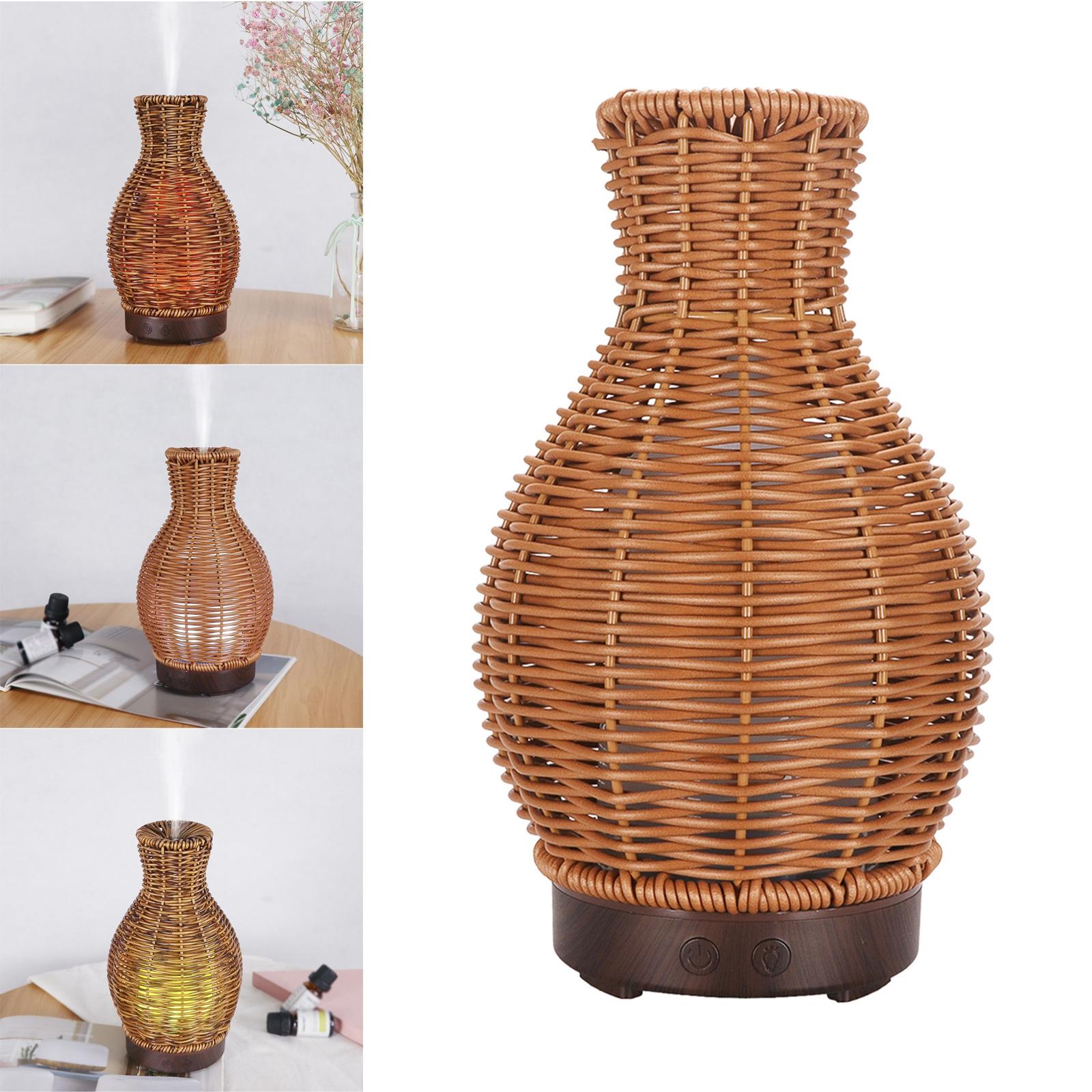 Ultrasonic Essential Oil Diffuser Humidifier for Large Room Dark wood grain