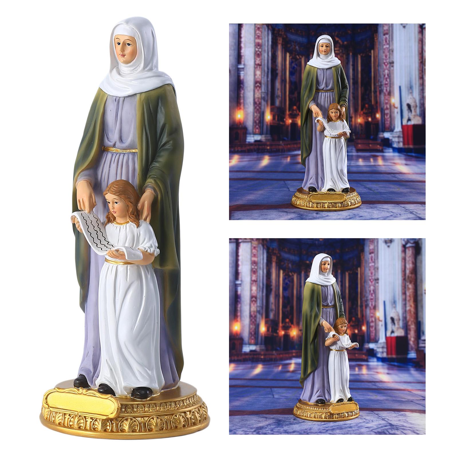 Our Lady of Grace Virgin Saint Anne Mary Catholic Religious Statue Figurines